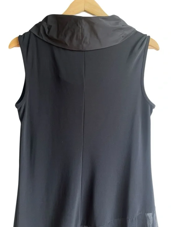 Joseph Ribkoff Black Sleeveless Mock Neck Tunic Top Pocket Size 10 - Picture 12 of 15